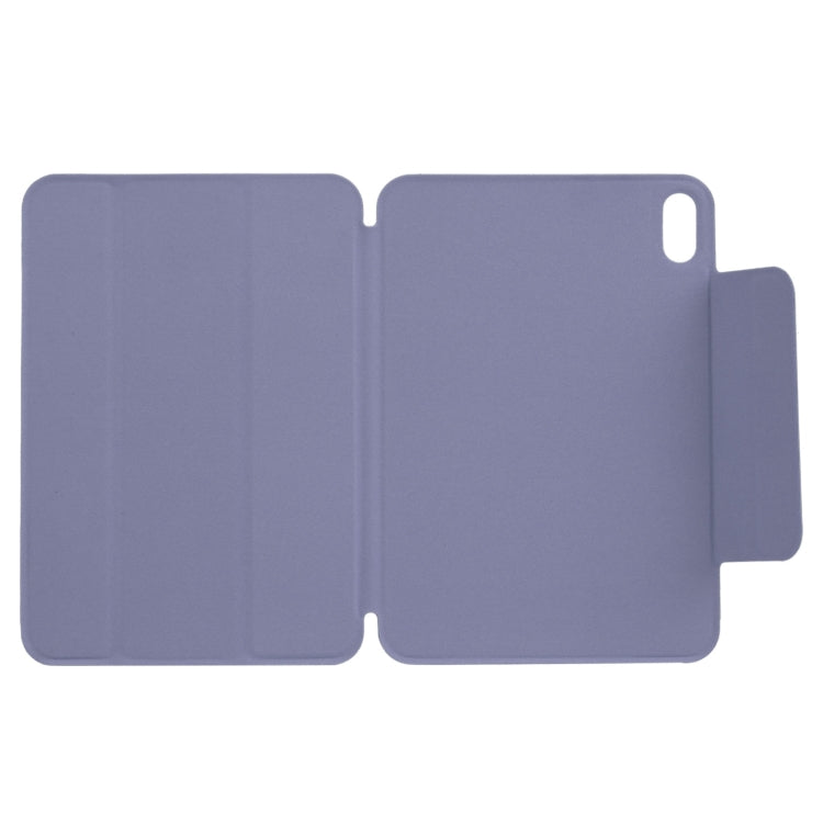 For iPad mini 2024 / mini 6 Horizontal Flip Ultra-thin Fixed Buckle Magnetic PU Tablet Case With Three-folding Holder & Sleep / Wake-up Function(Purple) - iPad mini 6 Cases by buy2fix | Online Shopping UK | buy2fix