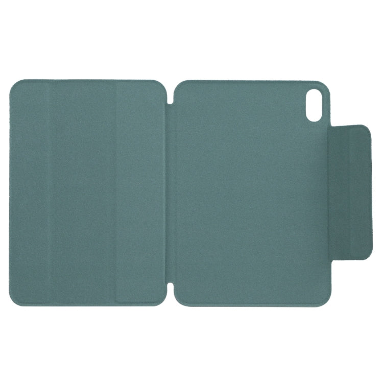 For iPad mini 2024 / mini 6 Horizontal Flip Ultra-thin Fixed Buckle Magnetic PU Tablet Case With Three-folding Holder & Sleep / Wake-up Function(Pine Needle Green) - iPad mini 6 Cases by buy2fix | Online Shopping UK | buy2fix