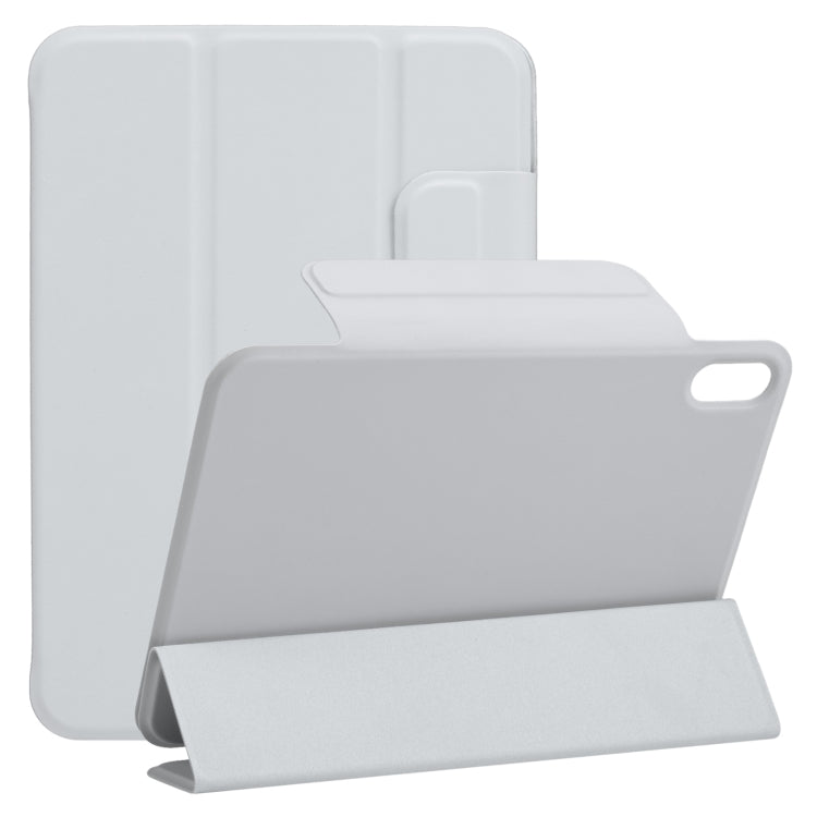 For iPad mini 2024 / mini 6 Horizontal Flip Ultra-thin Fixed Buckle Magnetic PU Tablet Case With Three-folding Holder & Sleep / Wake-up Function(Grey) - iPad mini 6 Cases by buy2fix | Online Shopping UK | buy2fix