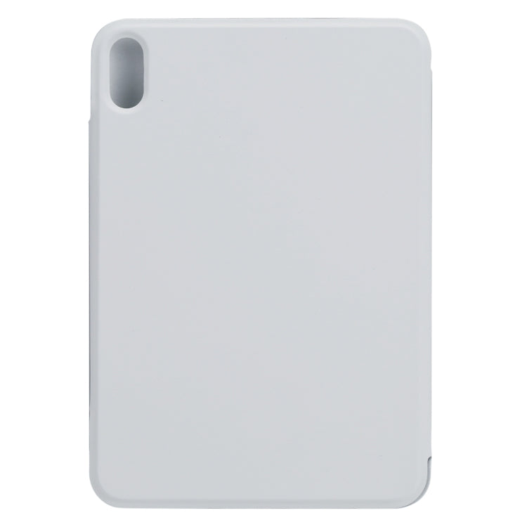 For iPad mini 2024 / mini 6 Horizontal Flip Ultra-thin Fixed Buckle Magnetic PU Tablet Case With Three-folding Holder & Sleep / Wake-up Function(Grey) - iPad mini 6 Cases by buy2fix | Online Shopping UK | buy2fix