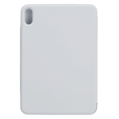 For iPad mini 2024 / mini 6 Horizontal Flip Ultra-thin Fixed Buckle Magnetic PU Tablet Case With Three-folding Holder & Sleep / Wake-up Function(Grey) - iPad mini 6 Cases by buy2fix | Online Shopping UK | buy2fix