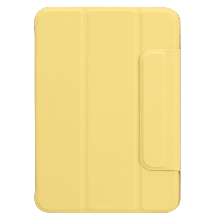 For iPad mini 2024 / mini 6 Horizontal Flip Ultra-thin Fixed Buckle Magnetic PU Tablet Case With Three-folding Holder & Sleep / Wake-up Function(Yellow) - iPad mini 6 Cases by buy2fix | Online Shopping UK | buy2fix