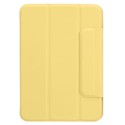 For iPad mini 2024 / mini 6 Horizontal Flip Ultra-thin Fixed Buckle Magnetic PU Tablet Case With Three-folding Holder & Sleep / Wake-up Function(Yellow) - iPad mini 6 Cases by buy2fix | Online Shopping UK | buy2fix