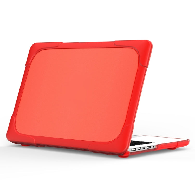 For MacBook Air 13.3 inch A1932 (2018) TPU + PC Two Color Laptop Protective Case(Red) - MacBook Air Cases by buy2fix | Online Shopping UK | buy2fix