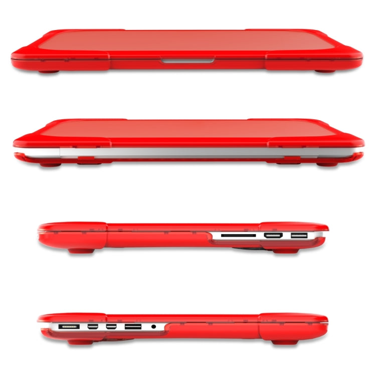 For MacBook Air 13.3 inch A1932 (2018) TPU + PC Two Color Laptop Protective Case(Red) - MacBook Air Cases by buy2fix | Online Shopping UK | buy2fix