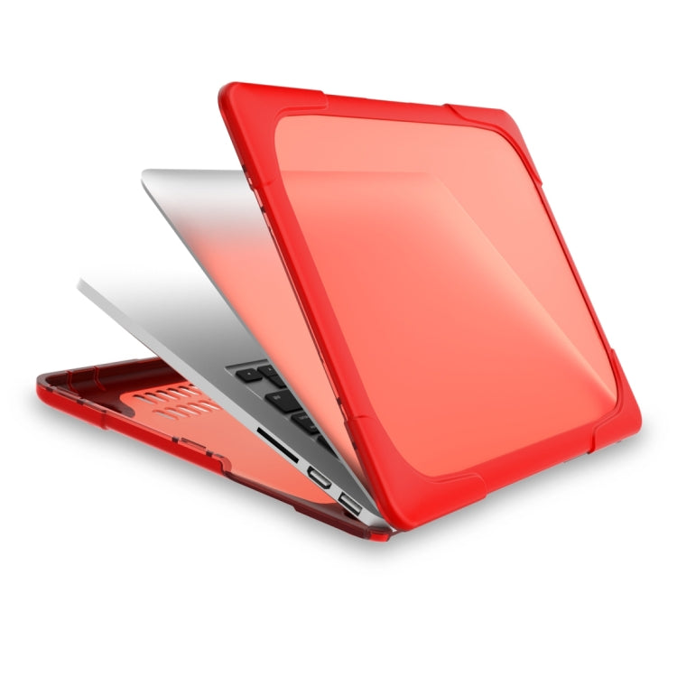 For MacBook Air 13.3 inch A1932 (2018) TPU + PC Two Color Laptop Protective Case(Red) - MacBook Air Cases by buy2fix | Online Shopping UK | buy2fix