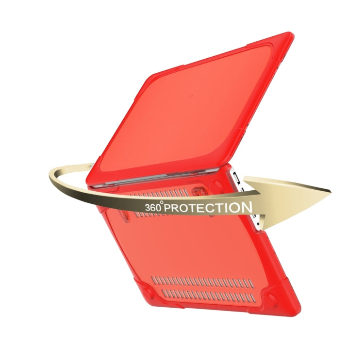 For MacBook Air 13.3 inch A1932 (2018) TPU + PC Two Color Laptop Protective Case(Red) - MacBook Air Cases by buy2fix | Online Shopping UK | buy2fix