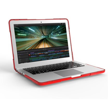 For MacBook Air 13.3 inch A1932 (2018) TPU + PC Two Color Laptop Protective Case(Red) - MacBook Air Cases by buy2fix | Online Shopping UK | buy2fix