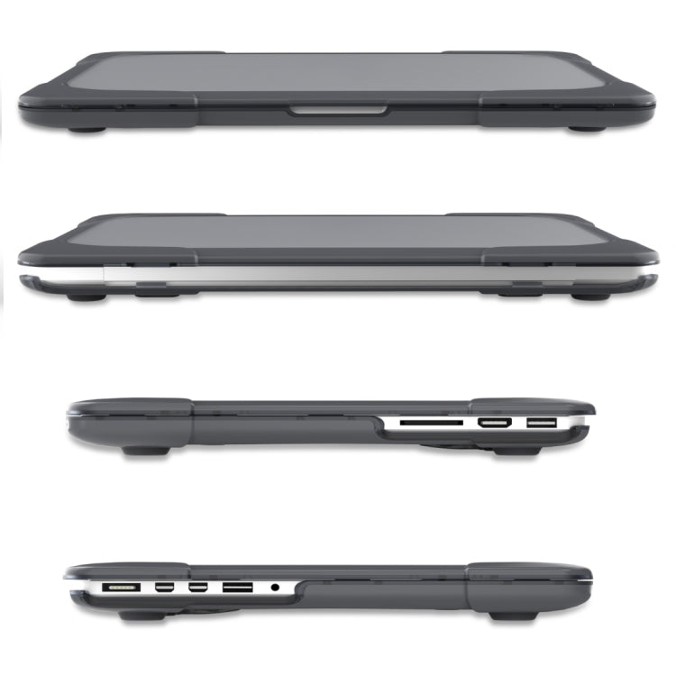 For MacBook Air 13.3 inch A1932 (2018) TPU + PC Two Color Laptop Protective Case(Grey) - MacBook Air Cases by buy2fix | Online Shopping UK | buy2fix