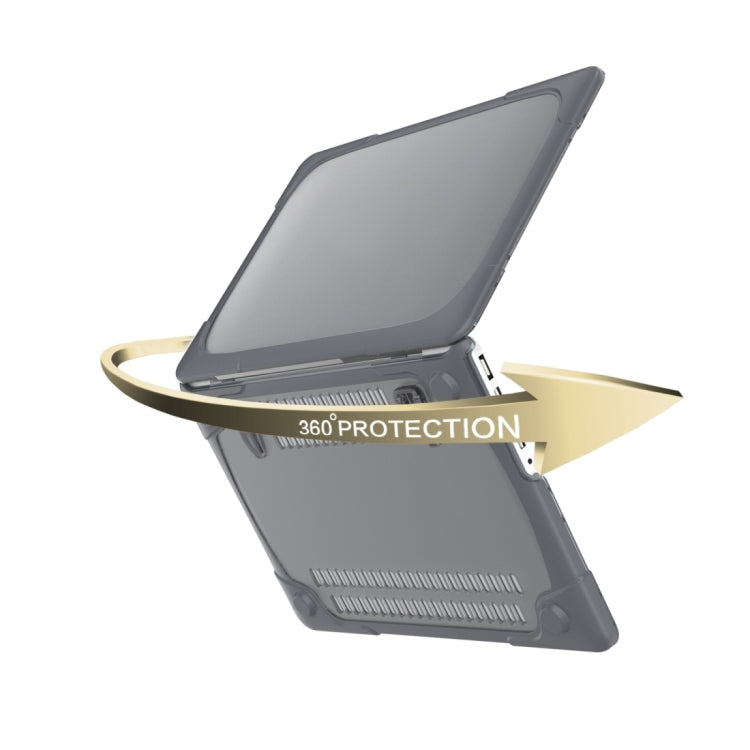 For MacBook Air 13.3 inch A1932 (2018) TPU + PC Two Color Laptop Protective Case(Grey) - MacBook Air Cases by buy2fix | Online Shopping UK | buy2fix