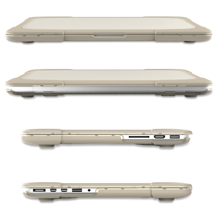 For MacBook Air 13.3 inch A1932 (2018) TPU + PC Two Color Laptop Protective Case(Khaki) - MacBook Air Cases by buy2fix | Online Shopping UK | buy2fix