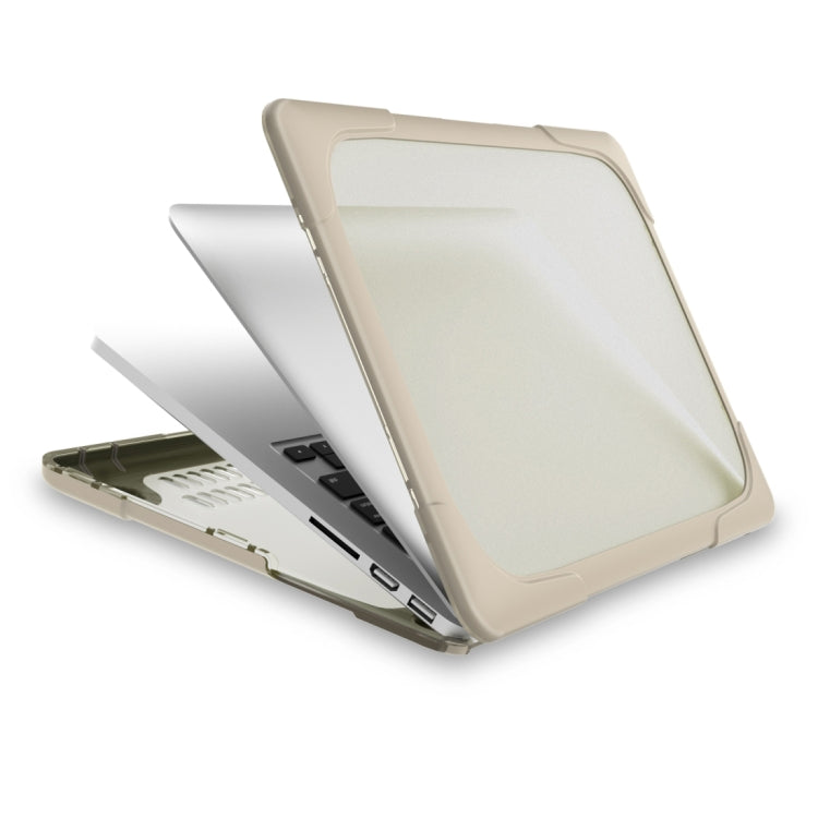 For MacBook Air 13.3 inch A1932 (2018) TPU + PC Two Color Laptop Protective Case(Khaki) - MacBook Air Cases by buy2fix | Online Shopping UK | buy2fix
