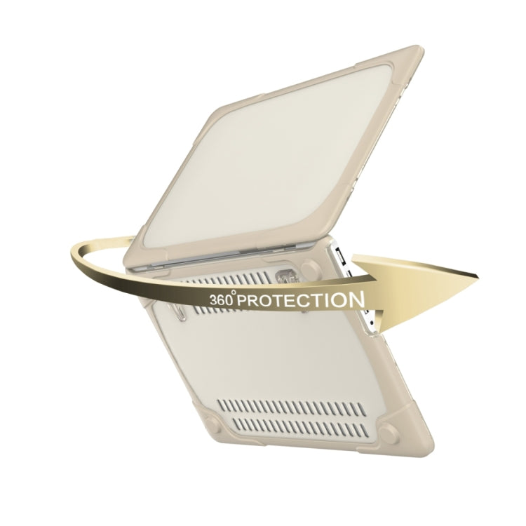 For MacBook Air 13.3 inch A1932 (2018) TPU + PC Two Color Laptop Protective Case(Khaki) - MacBook Air Cases by buy2fix | Online Shopping UK | buy2fix