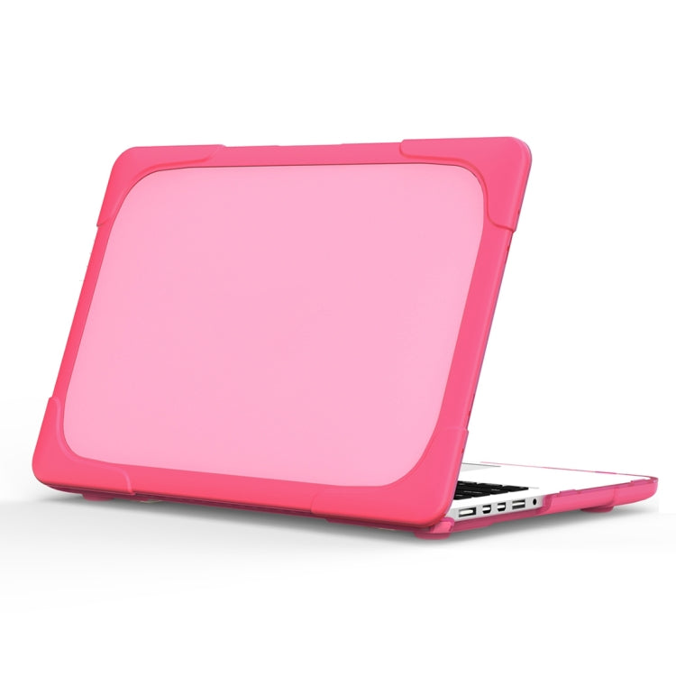 For MacBook Air 13.3 inch A1932 (2018) TPU + PC Two Color Laptop Protective Case(Rose Red) - MacBook Air Cases by buy2fix | Online Shopping UK | buy2fix
