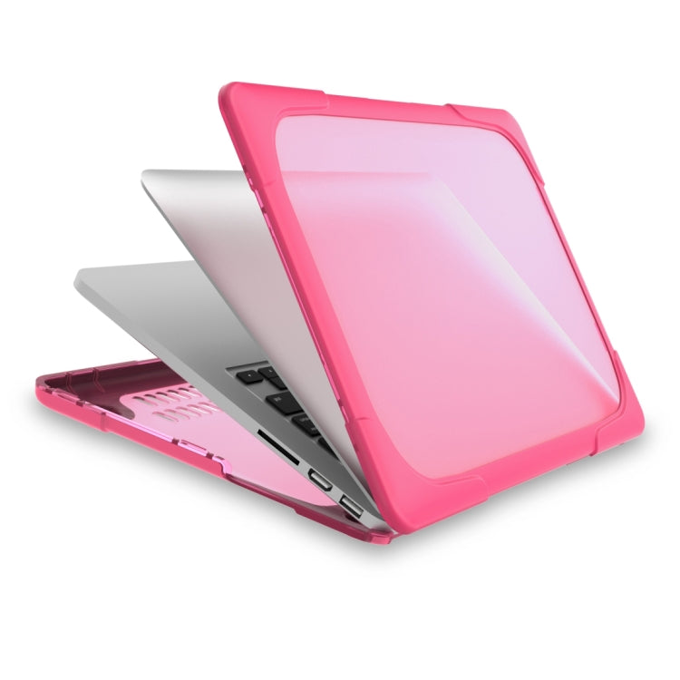 For MacBook Air 13.3 inch A1932 (2018) TPU + PC Two Color Laptop Protective Case(Rose Red) - MacBook Air Cases by buy2fix | Online Shopping UK | buy2fix