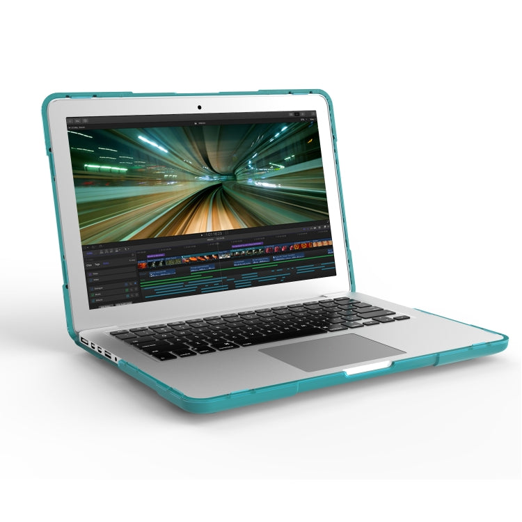 For MacBook Air 13.3 inch A1932 (2018) TPU + PC Two Color Laptop Protective Case(Sky Blue) - MacBook Air Cases by buy2fix | Online Shopping UK | buy2fix