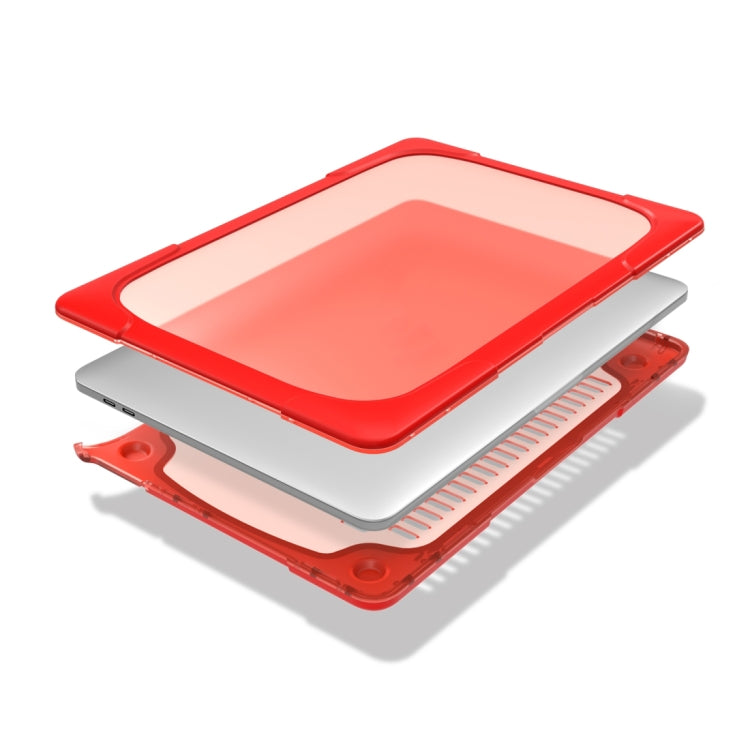 For MacBook Pro 13.3 inch with Touch Bar (A2159 / A1989) TPU + PC Two Color Laptop Protective Case(Red) - MacBook Pro Cases by buy2fix | Online Shopping UK | buy2fix