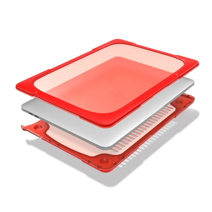 For MacBook Pro 13.3 inch with Touch Bar (A2159 / A1989) TPU + PC Two Color Laptop Protective Case(Red) - MacBook Pro Cases by buy2fix | Online Shopping UK | buy2fix