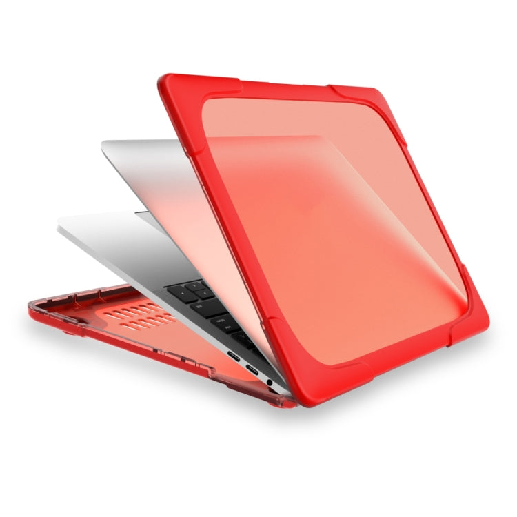 For MacBook Pro 13.3 inch with Touch Bar (A2159 / A1989) TPU + PC Two Color Laptop Protective Case(Red) - MacBook Pro Cases by buy2fix | Online Shopping UK | buy2fix