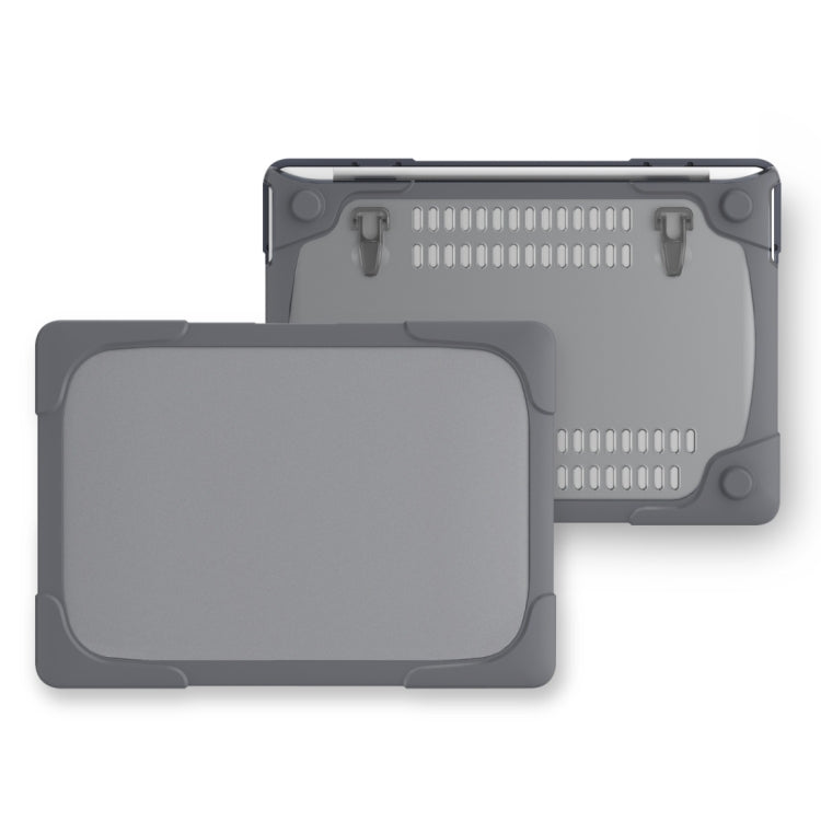 For MacBook Pro 13.3 inch with Touch Bar (A2159 / A1989) TPU + PC Two Color Laptop Protective Case(Grey) - MacBook Pro Cases by buy2fix | Online Shopping UK | buy2fix