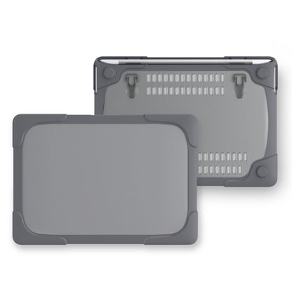 For MacBook Pro 13.3 inch with Touch Bar (A2159 / A1989) TPU + PC Two Color Laptop Protective Case(Grey) - MacBook Pro Cases by buy2fix | Online Shopping UK | buy2fix