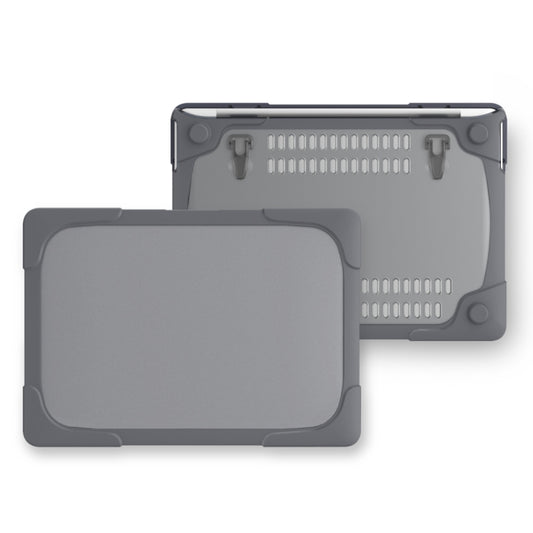For MacBook Pro 13.3 inch with Touch Bar (A2159 / A1989) TPU + PC Two Color Laptop Protective Case(Grey) - MacBook Pro Cases by buy2fix | Online Shopping UK | buy2fix