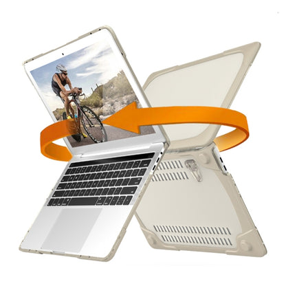 For MacBook Pro 13.3 inch with Touch Bar (A2159 / A1989) TPU + PC Two Color Laptop Protective Case(Khaki) - MacBook Pro Cases by buy2fix | Online Shopping UK | buy2fix