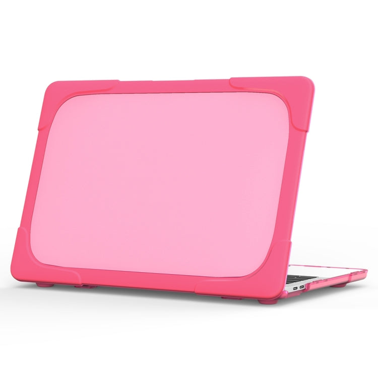For MacBook Pro 13.3 inch with Touch Bar (A2159 / A1989) TPU + PC Two Color Laptop Protective Case(Rose Red) - MacBook Pro Cases by buy2fix | Online Shopping UK | buy2fix