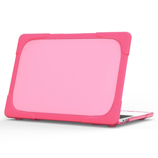 For MacBook Pro 13.3 inch with Touch Bar (A2159 / A1989) TPU + PC Two Color Laptop Protective Case(Rose Red) - MacBook Pro Cases by buy2fix | Online Shopping UK | buy2fix