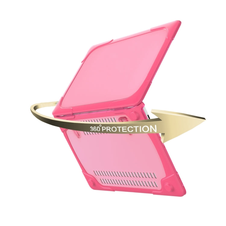 For MacBook Pro 13.3 inch with Touch Bar (A2159 / A1989) TPU + PC Two Color Laptop Protective Case(Rose Red) - MacBook Pro Cases by buy2fix | Online Shopping UK | buy2fix