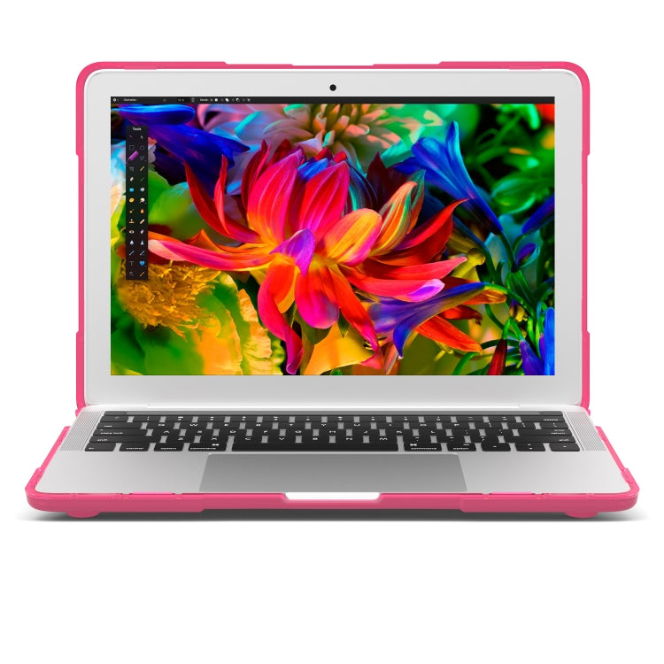 For MacBook Pro 13.3 inch with Touch Bar (A2159 / A1989) TPU + PC Two Color Laptop Protective Case(Rose Red) - MacBook Pro Cases by buy2fix | Online Shopping UK | buy2fix