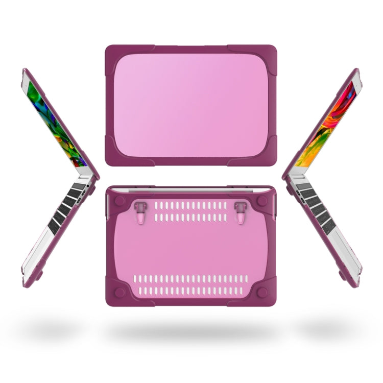 For MacBook Pro 13.3 inch with Touch Bar (A2159 / A1989) TPU + PC Two Color Laptop Protective Case(Purple) - MacBook Pro Cases by buy2fix | Online Shopping UK | buy2fix