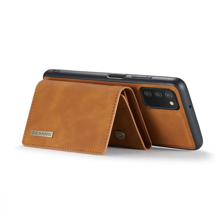 For Samsung Galaxy A03s 166mm DG.MING M1 Series 3-Fold Multi Card Wallet  Back Cover Shockproof Case with Holder Function(Brown) - Galaxy Phone Cases by DG.MING | Online Shopping UK | buy2fix