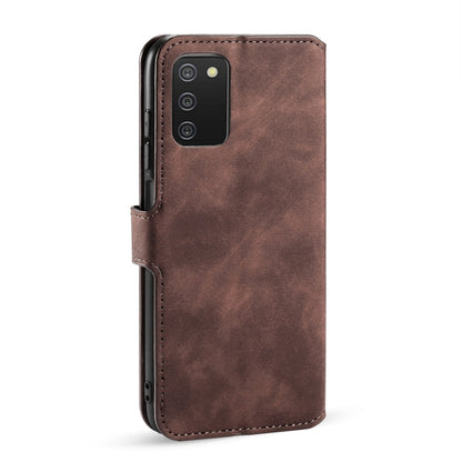 For Samsung Galaxy A03s 166mm DG.MING Retro Oil Side Horizontal Flip Leather Case with Holder & Card Slots & Wallet(Coffee) - Galaxy Phone Cases by DG.MING | Online Shopping UK | buy2fix