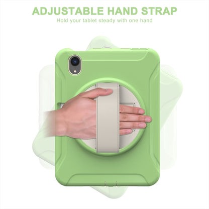 For iPad mini 6 360 Degree Rotation PC + TPU Protective Tablet Case with Holder & Hand-strap(Matcha Green) - iPad mini 6 Cases by buy2fix | Online Shopping UK | buy2fix