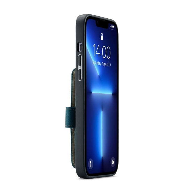 For iPhone 13 Pro JEEHOOD Anti-theft Brush Magnetic PU + TPU Protective Case with Card Slot (Blue) - iPhone 13 Pro Cases by JEEHOOD | Online Shopping UK | buy2fix