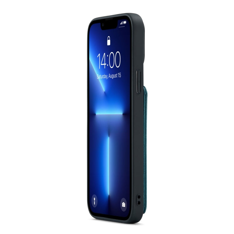 For iPhone 13 Pro JEEHOOD Anti-theft Brush Magnetic PU + TPU Protective Case with Card Slot (Blue) - iPhone 13 Pro Cases by JEEHOOD | Online Shopping UK | buy2fix