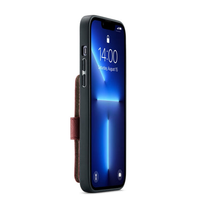 For iPhone 13 Pro Max JEEHOOD Anti-theft Brush Magnetic PU + TPU Protective Case with Card Slot (Red) - iPhone 13 Pro Max Cases by JEEHOOD | Online Shopping UK | buy2fix
