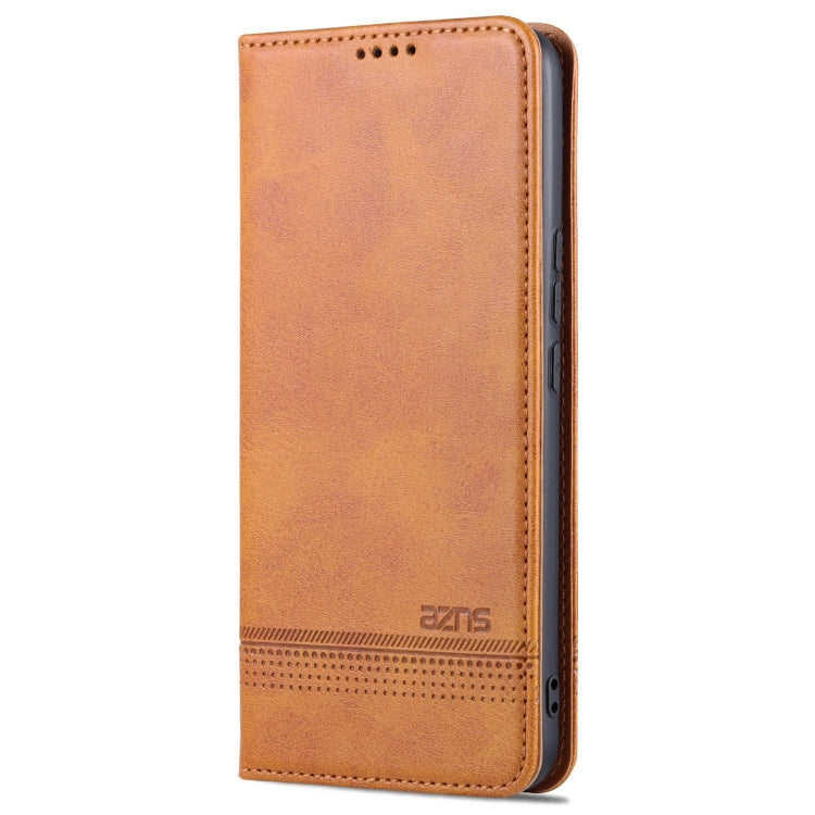 For U-MAGIC 30e AZNS Magnetic Calf Texture Horizontal Flip Leather Case with Card Slots & Holder & Wallet(Light Brown) - More Brand by AZNS | Online Shopping UK | buy2fix