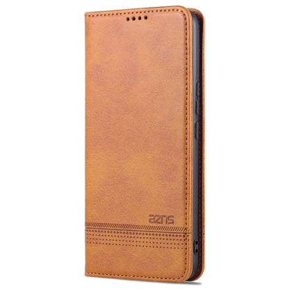 For U-MAGIC 30e AZNS Magnetic Calf Texture Horizontal Flip Leather Case with Card Slots & Holder & Wallet(Light Brown) - More Brand by AZNS | Online Shopping UK | buy2fix