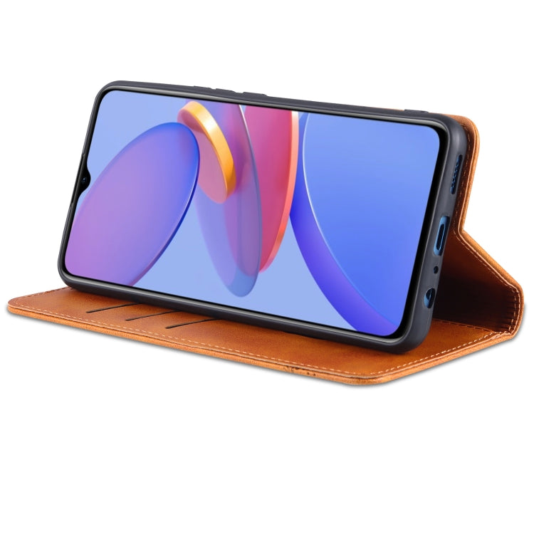 For U-MAGIC 30e AZNS Magnetic Calf Texture Horizontal Flip Leather Case with Card Slots & Holder & Wallet(Light Brown) - More Brand by AZNS | Online Shopping UK | buy2fix