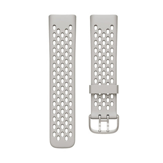 For Fitbit Charge 5 Silicone Hole Watch Band(Apricot) by buy2fix