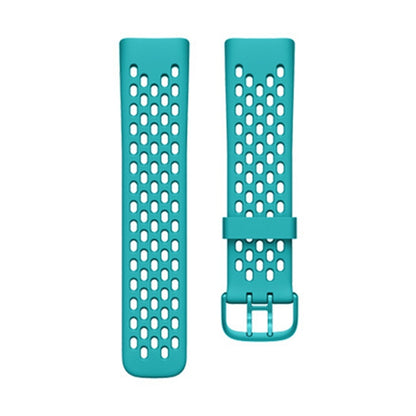 For Fitbit Charge 5 Silicone Hole Watch Band(Green) by buy2fix