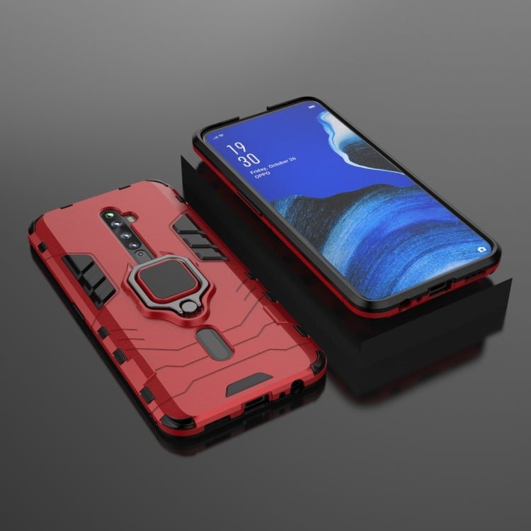 For OPPO Reno2 Z Shockproof PC + TPU Protective Case with Magnetic Ring Holder(Red) - OPPO Cases by buy2fix | Online Shopping UK | buy2fix