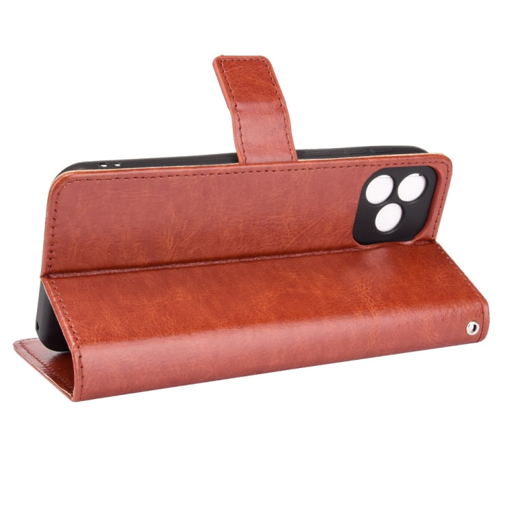 For Blackview Oscal C20 Crazy Horse Texture Horizontal Flip Leather Case with Holder & Card Slots & Lanyard(Brown) - More Brand by buy2fix | Online Shopping UK | buy2fix