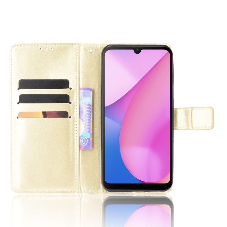 For Blackview Oscal C20 Crazy Horse Texture Horizontal Flip Leather Case with Holder & Card Slots & Lanyard(Gold) - More Brand by buy2fix | Online Shopping UK | buy2fix