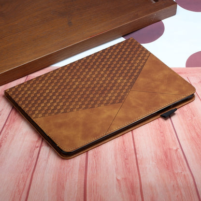 Rhombus Skin Feel Horizontal Flip Tablet Leather Case with Card Slots & Holder & Sleep / Wake-up Function For iPad 10.2 2021 / 2020 / 2019 / Pro 10.5 2019 / 2017(Brown) - iPad 10.2 Cases by buy2fix | Online Shopping UK | buy2fix