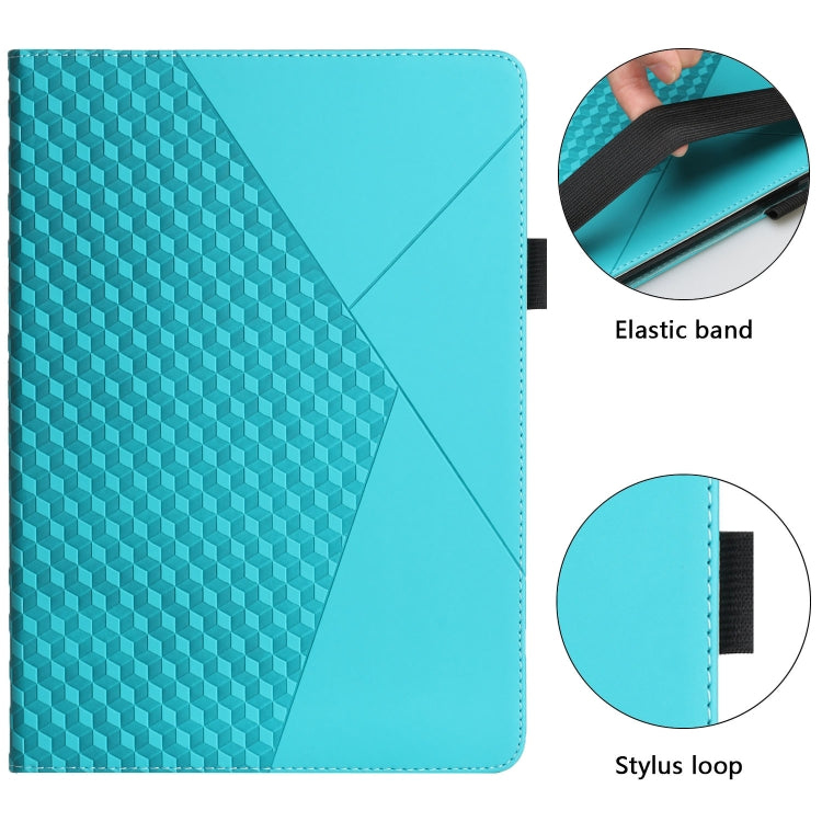 Rhombus Skin Feel Horizontal Flip Tablet Leather Case with Card Slots & Holder & Sleep / Wake-up Function For iPad 10.2 2021 / 2020 / 2019 / Pro 10.5 2019 / 2017(Lake Blue) - iPad 10.2 Cases by buy2fix | Online Shopping UK | buy2fix