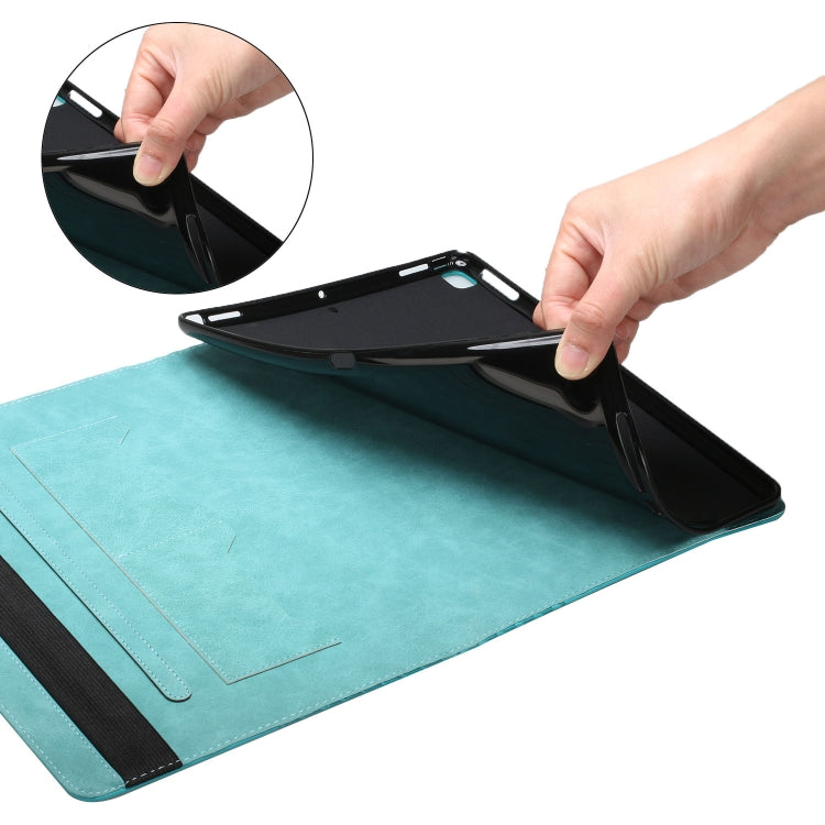 Rhombus Skin Feel Horizontal Flip Tablet Leather Case with Card Slots & Holder & Sleep / Wake-up Function For iPad 10.2 2021 / 2020 / 2019 / Pro 10.5 2019 / 2017(Lake Blue) - iPad 10.2 Cases by buy2fix | Online Shopping UK | buy2fix