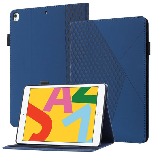 Rhombus Skin Feel Horizontal Flip Tablet Leather Case with Card Slots & Holder & Sleep / Wake-up Function For iPad 10.2 2021 / 2020 / 2019 / Pro 10.5 2019 / 2017(Royal Blue) - iPad 10.2 Cases by buy2fix | Online Shopping UK | buy2fix